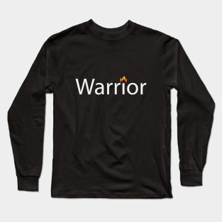 Warrior creative text design Long Sleeve T-Shirt